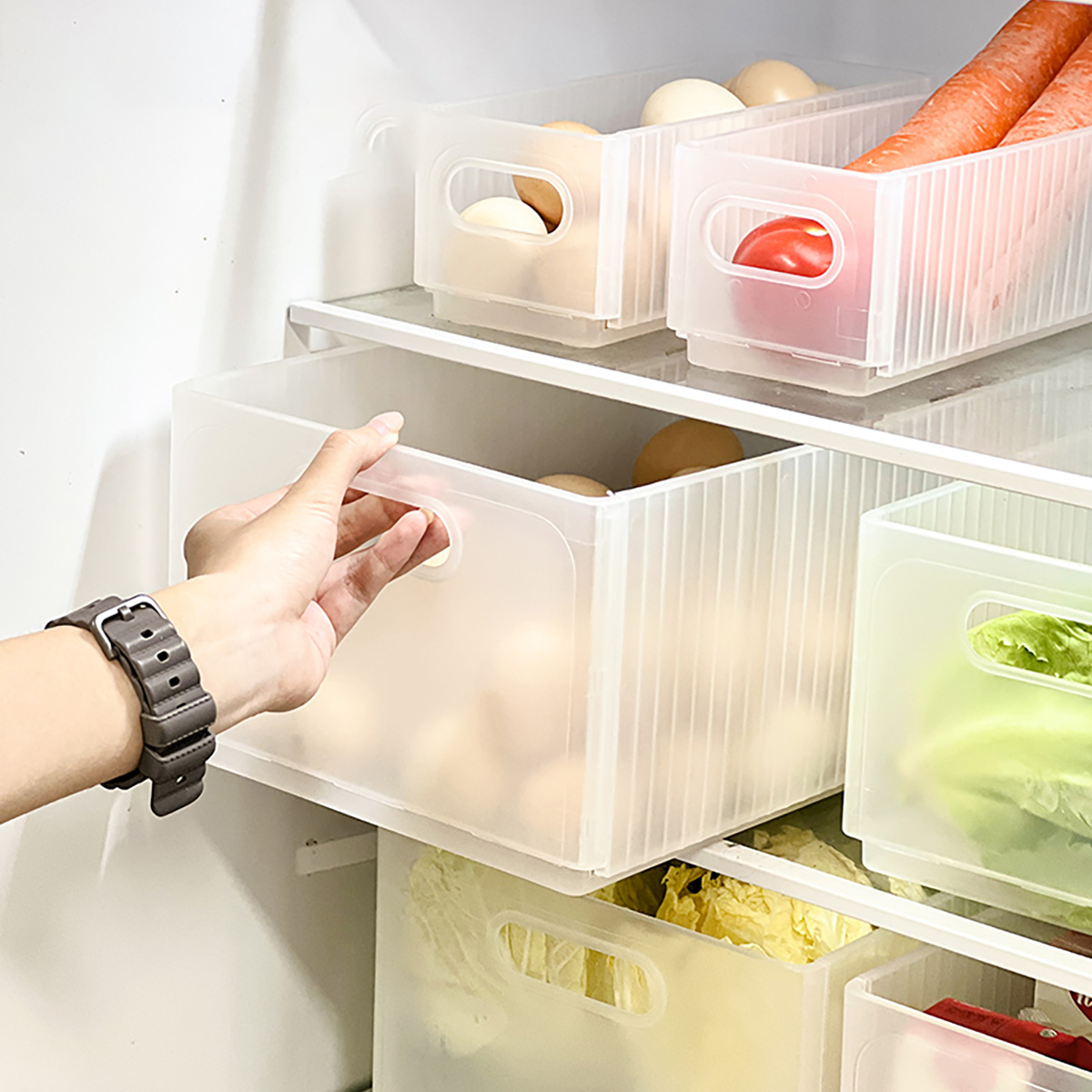 Food Storage Without Plastic - WORTHBUY Plastic Folding Fridge Storage Box