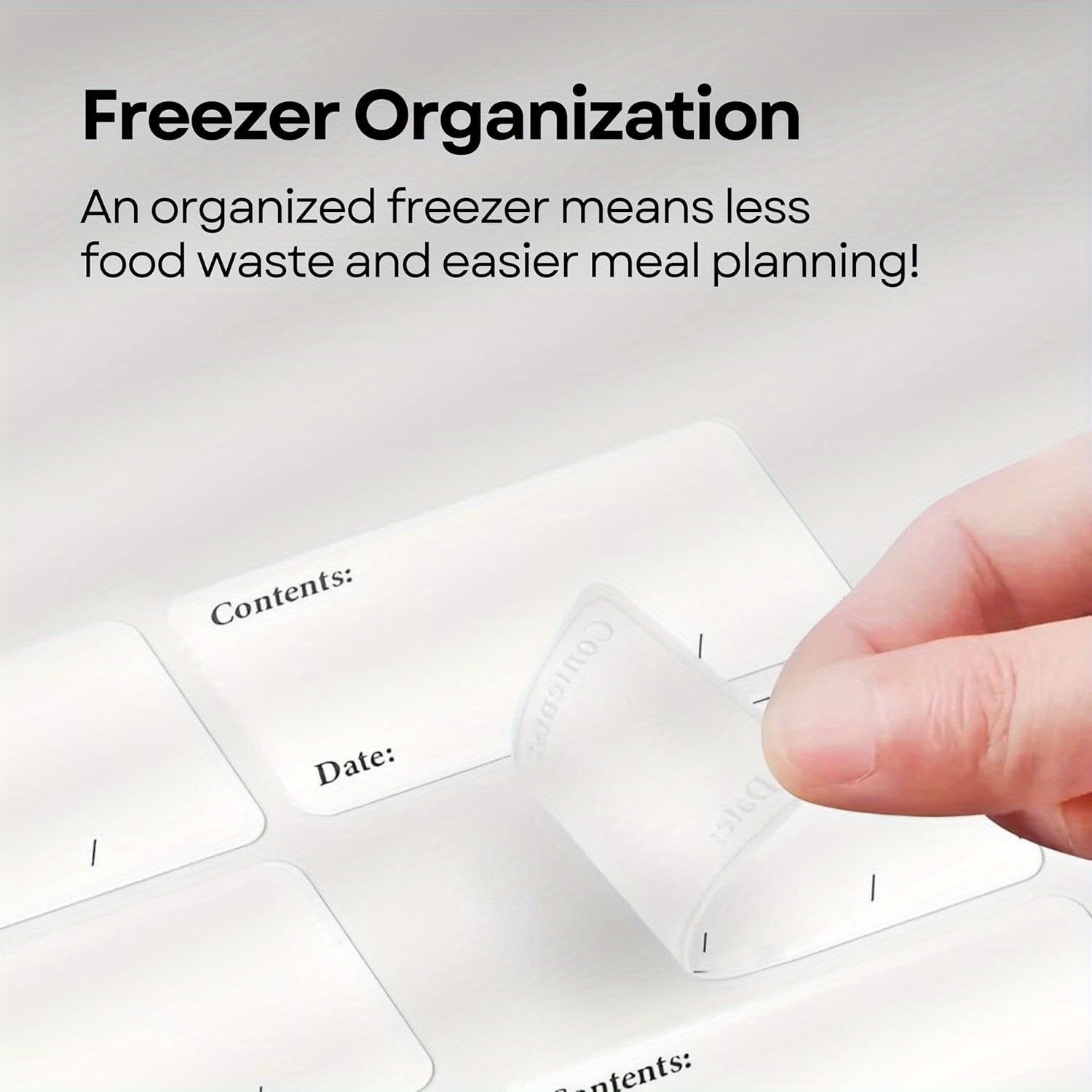 Food Storage Label - 100pcs/10 sheets Waterproof Removable Freezer Labels-No