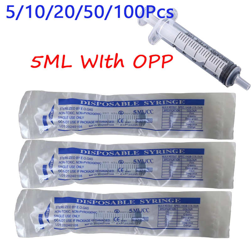 Food Storage Without Plastic - 5-100Pcs 5ML Nutrient Mini Plastic Syringes