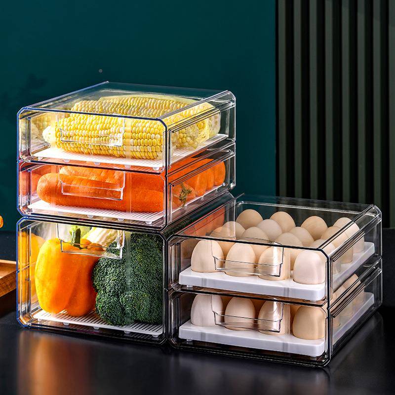 Storage Food Tray - Kitchen Refrigerator Food Storage Box Egg