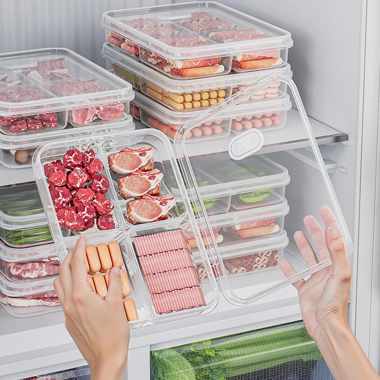 Food Storage Cabinet For Kitchen - 1PC Refrigerator Storage Box Meat Vegetable