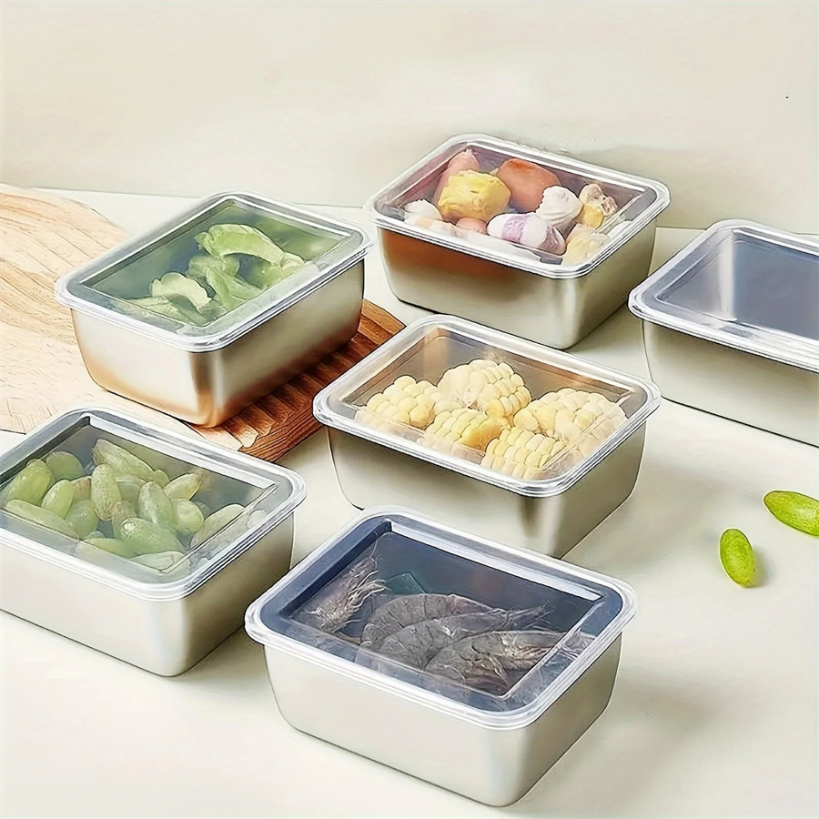 Food Storage Warehouse - 1/3/5pcs Stainless Steel Food Storage Box