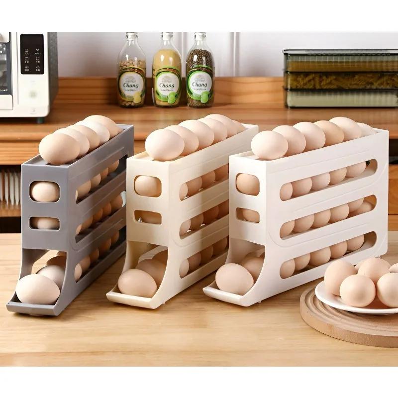 Food Storage Cabinet For Kitchen - Refrigerator Eggs Storage Box Rolling Kitchen