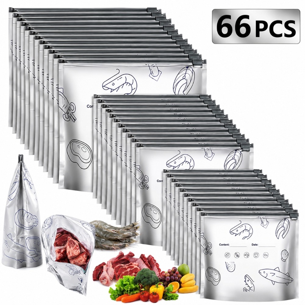 66Pcs Aluminum Foil Food Stora - Food Storage Zipper Bags recension och pris