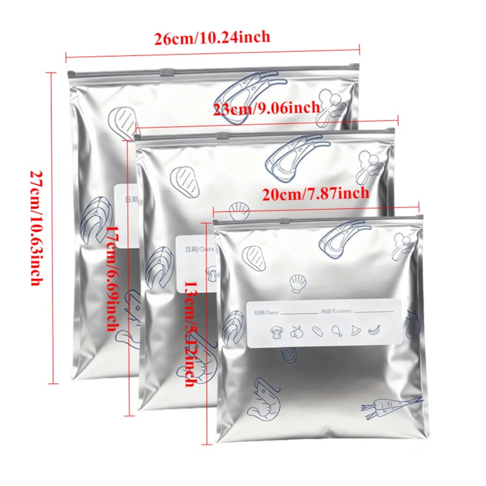 66Pcs Aluminum Foil Food Stora - Food Storage Zipper Bags recension och pris