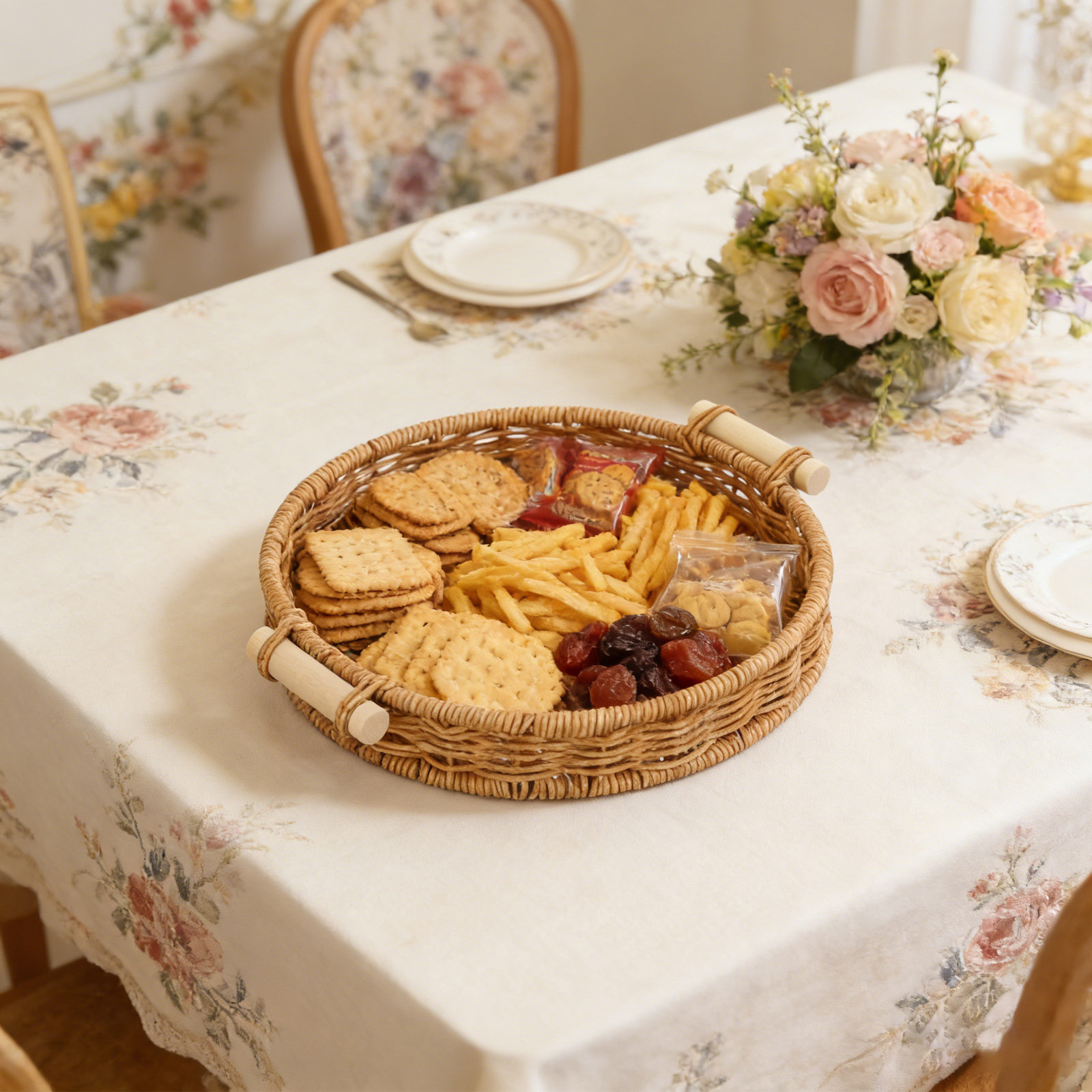 Imitation Rattan Bread Basket  - Food Storage Table recension och pris