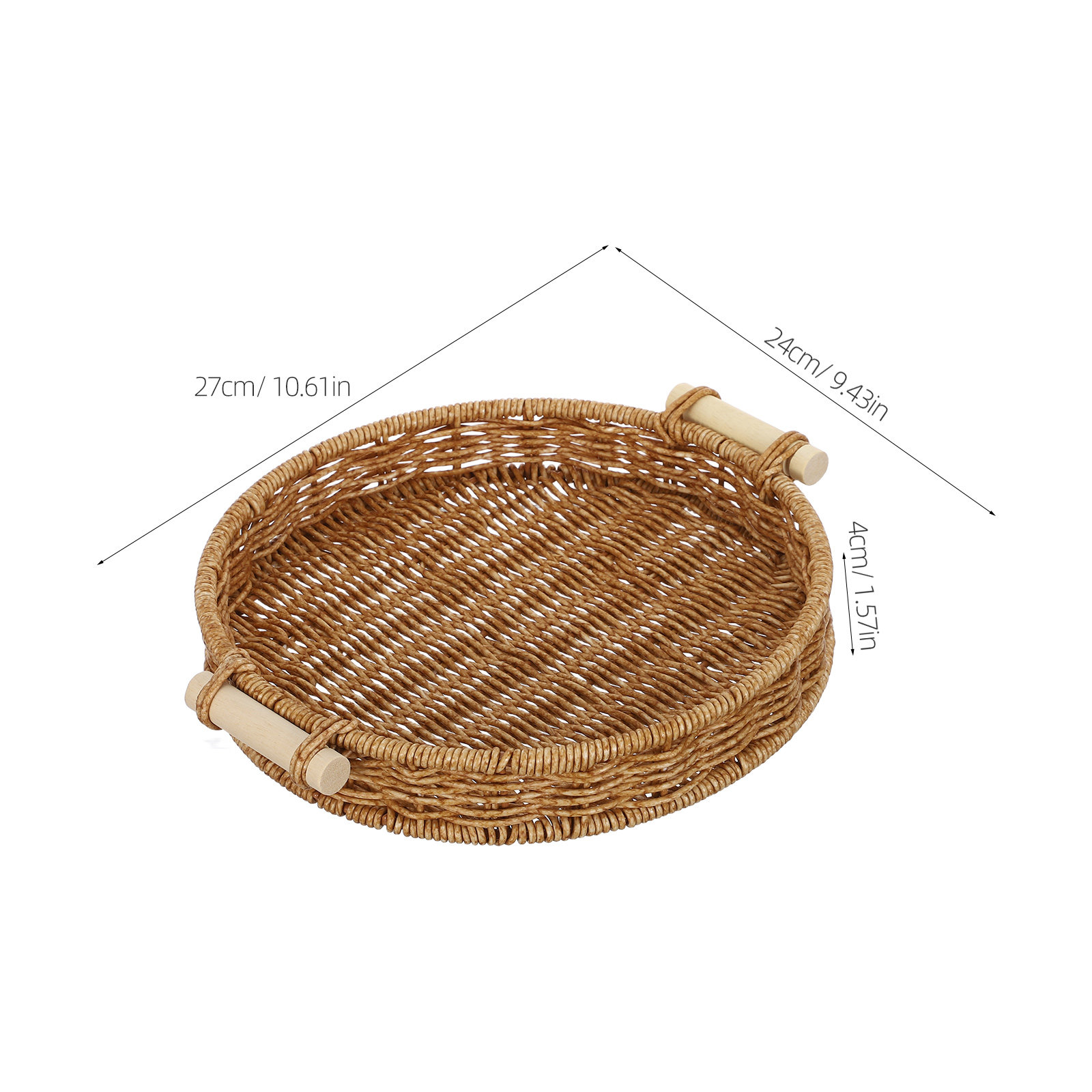 Imitation Rattan Bread Basket  - Food Storage Table recension och pris