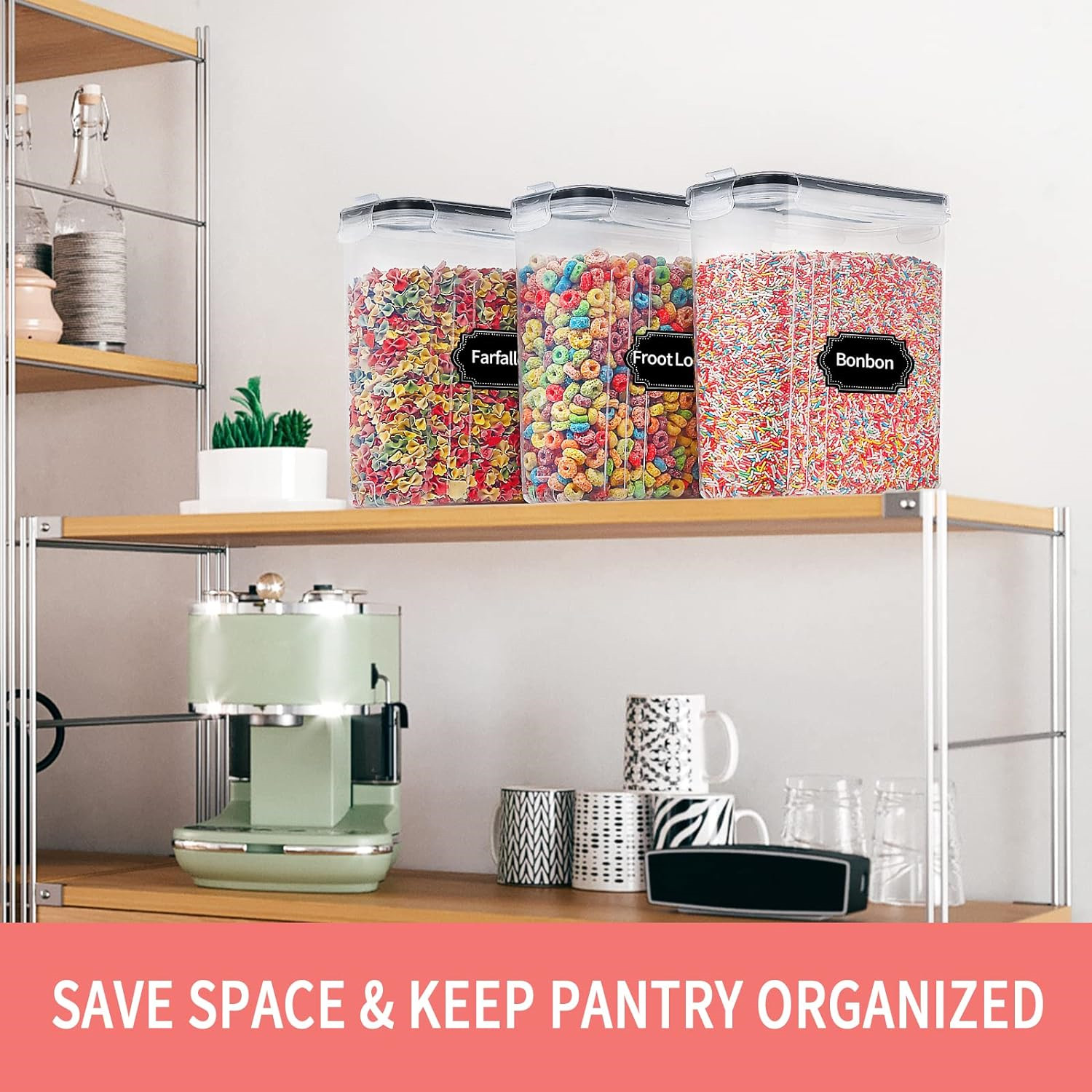 2.5L Cereal Storage Containers - Food Storage Label recension och pris