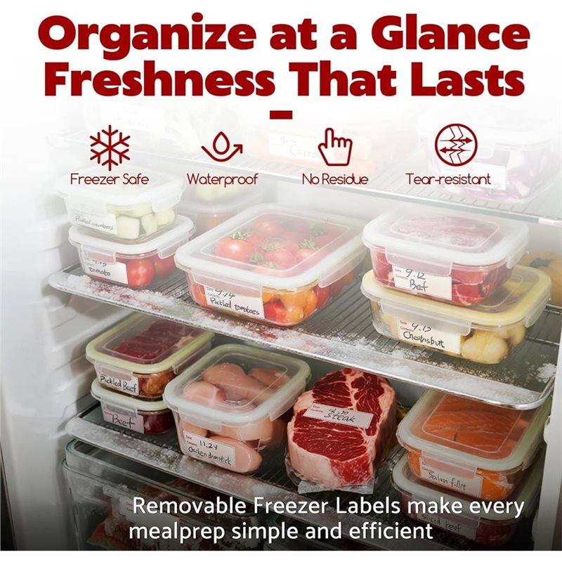 A68P-300Pcs Removable Freezer  - Food Storage Label recension och pris