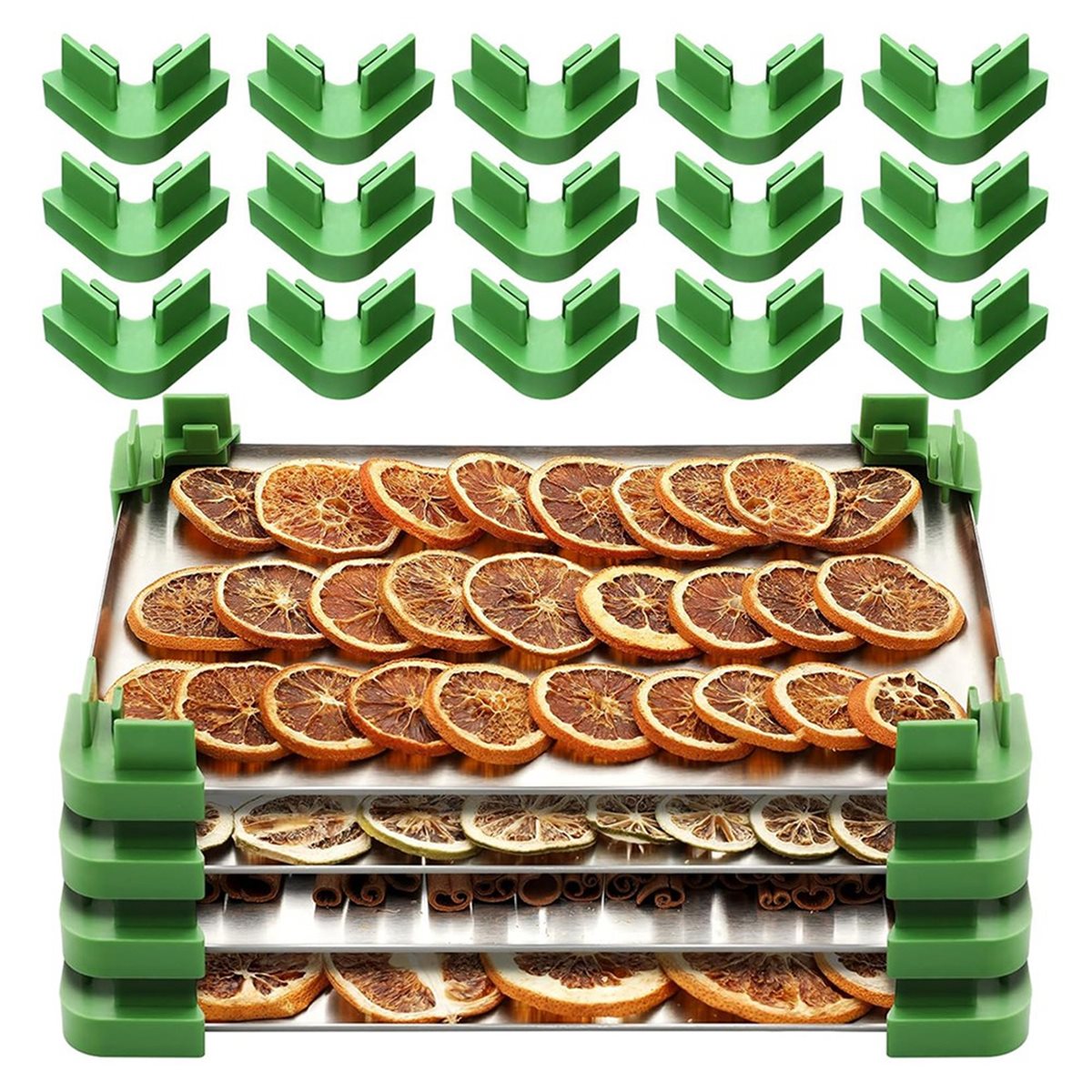A78I 16-Piece Tray Stacker Set - Food Storage Freeze Dried recension och pris