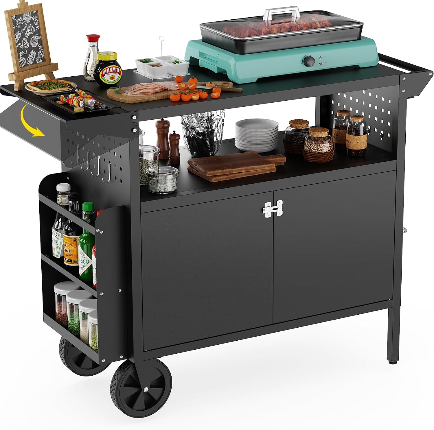 Outdoor Grill Cart Table With  - Food Storage Table recension och pris