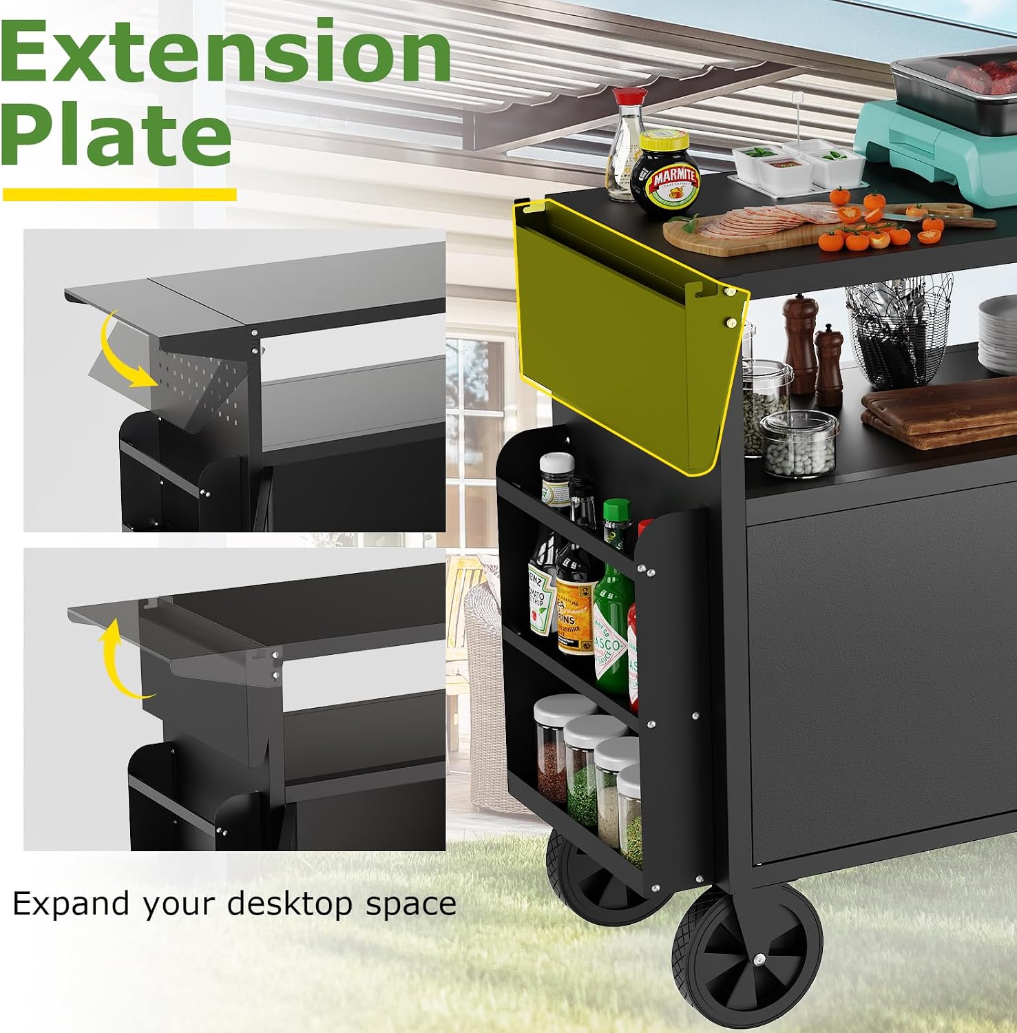 Outdoor Grill Cart Table With  - Food Storage Table recension och pris