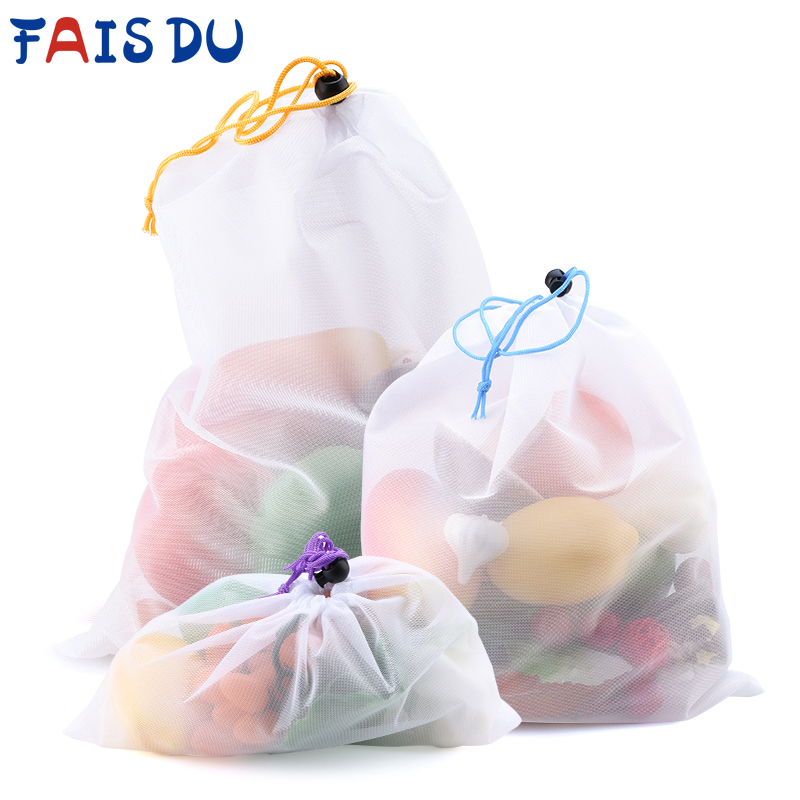 3/9/15pcs Reusable Vegetable F - Produce Bag Reusable Mesh recension och pris
