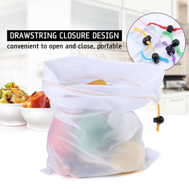 3/9/15pcs Reusable Vegetable F - Produce Bag Reusable Mesh recension och pris