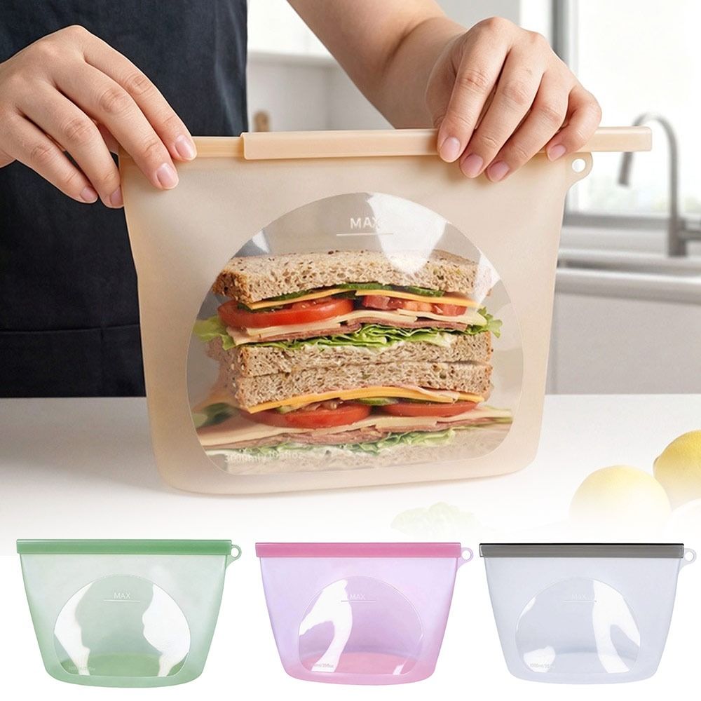 Silicone Food Preservation Bag - Food Storage Zipper Bags recension och pris
