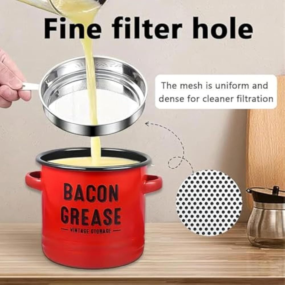 New Large 46 Oz Bacon Grease C - Food Storage News recension och pris