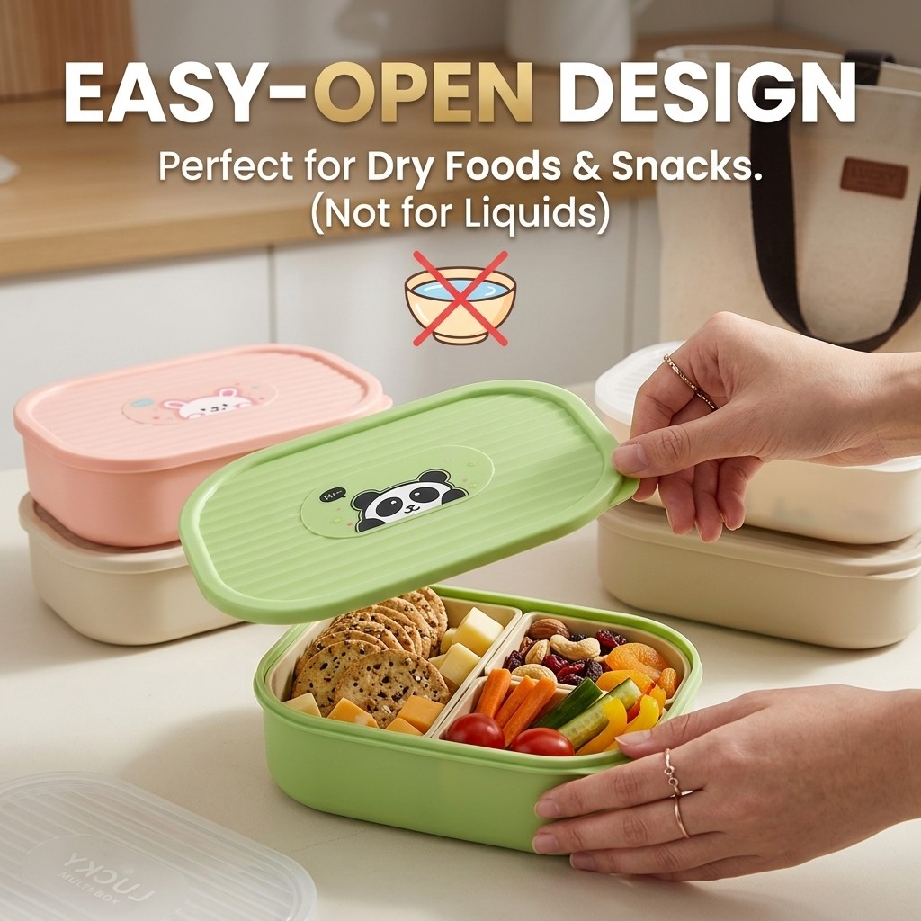 Portable Divided Plastic Lunch - Food Storage Microwave Safe recension och pris