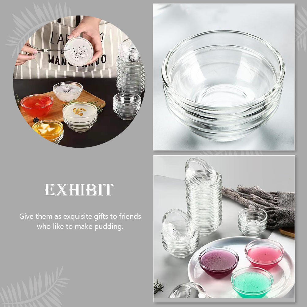 4Pcs Glass Jelly Bowls Premium - Food Storage Glass Containers recension och pris