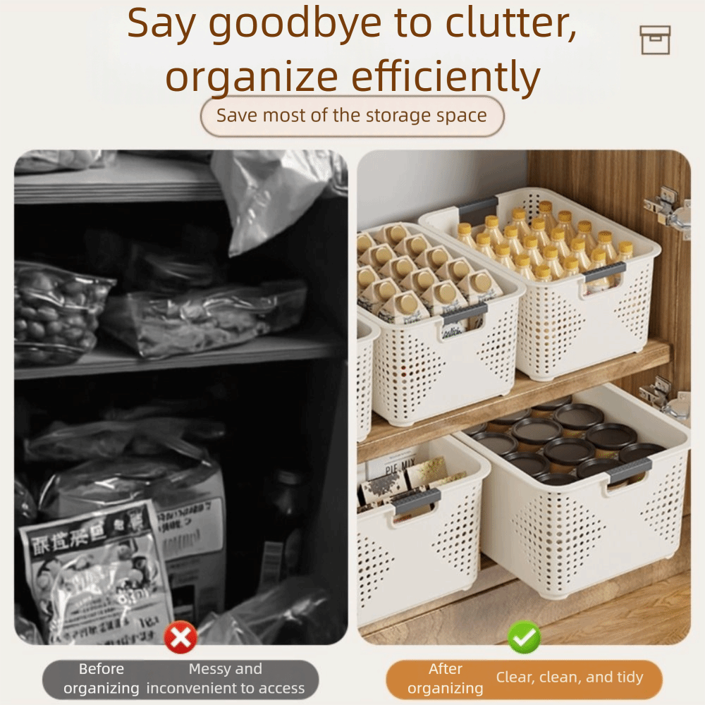 Durable Plastic Storage Basket - Food Storage Without Plastic recension och pris
