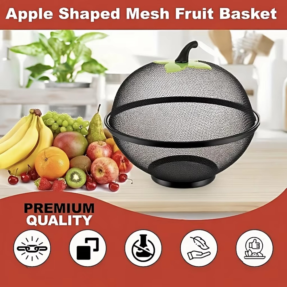 with Mesh Cover Metal Fruit Ba - Food Storage Rack For Kitchen recension och pris