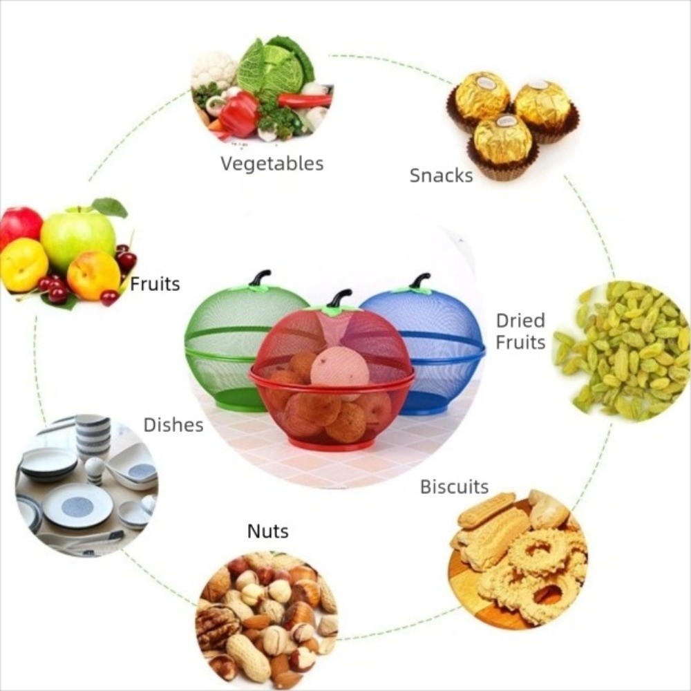 with Mesh Cover Metal Fruit Ba - Food Storage Rack For Kitchen recension och pris