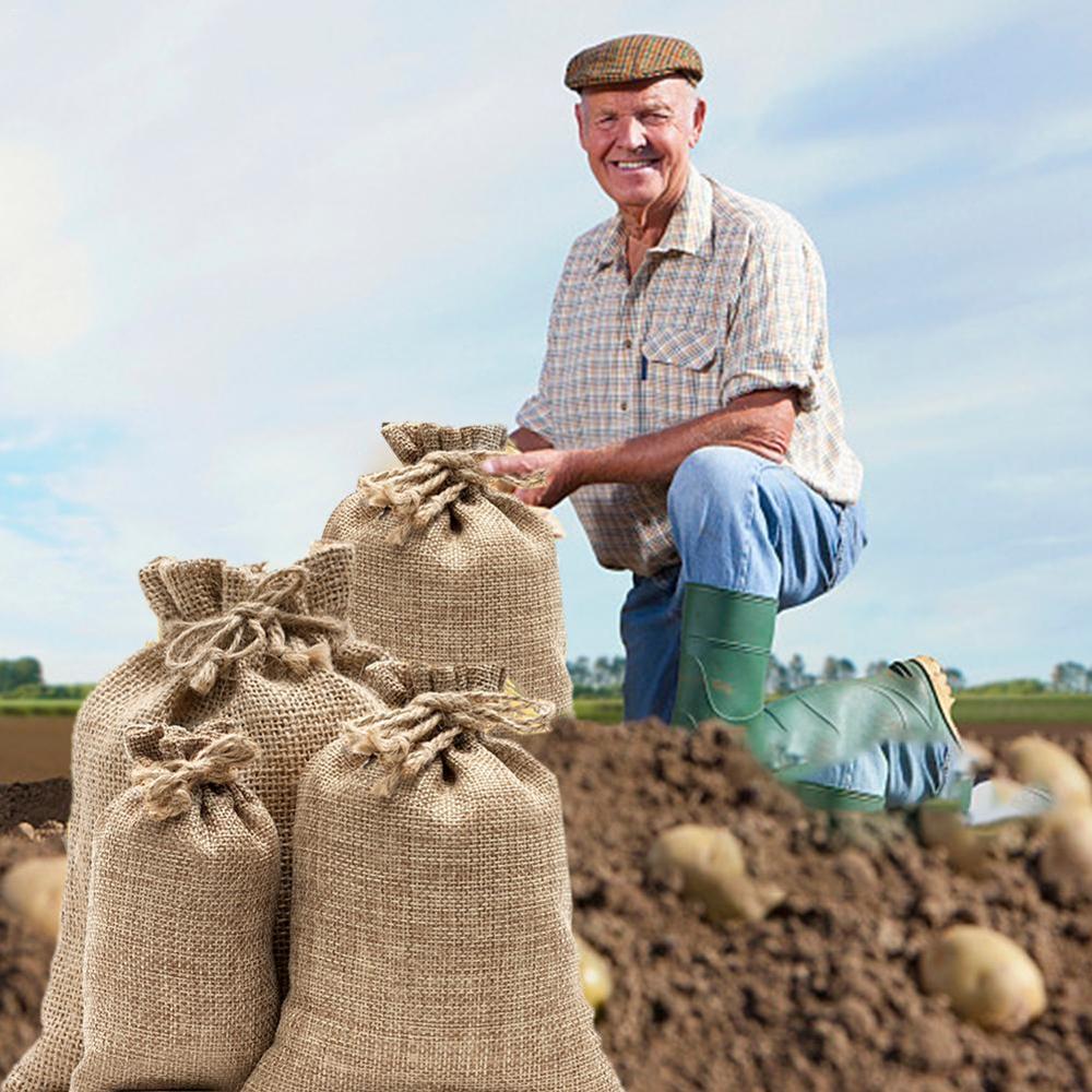 Burlap Potato Sacks Jute Potat - Food Storage In Roots recension och pris