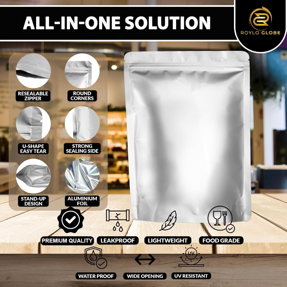100pcs 2 Quart Mylar Bags with - Food Storage Long Term recension och pris