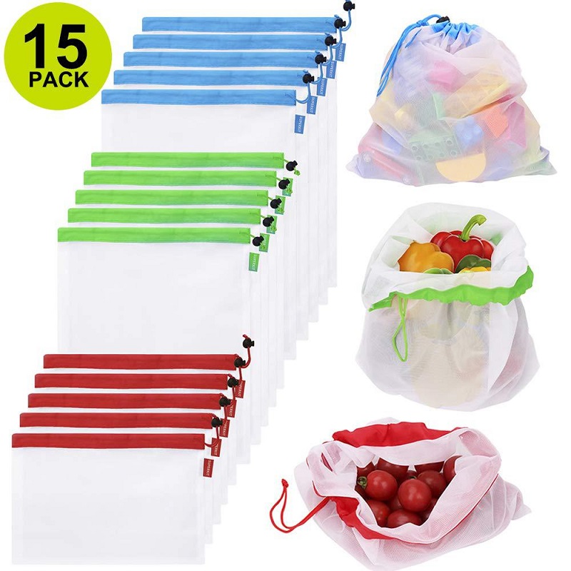 3 Sizes Reusable Mesh Produce  - Produce Bag Reusable Mesh recension och pris