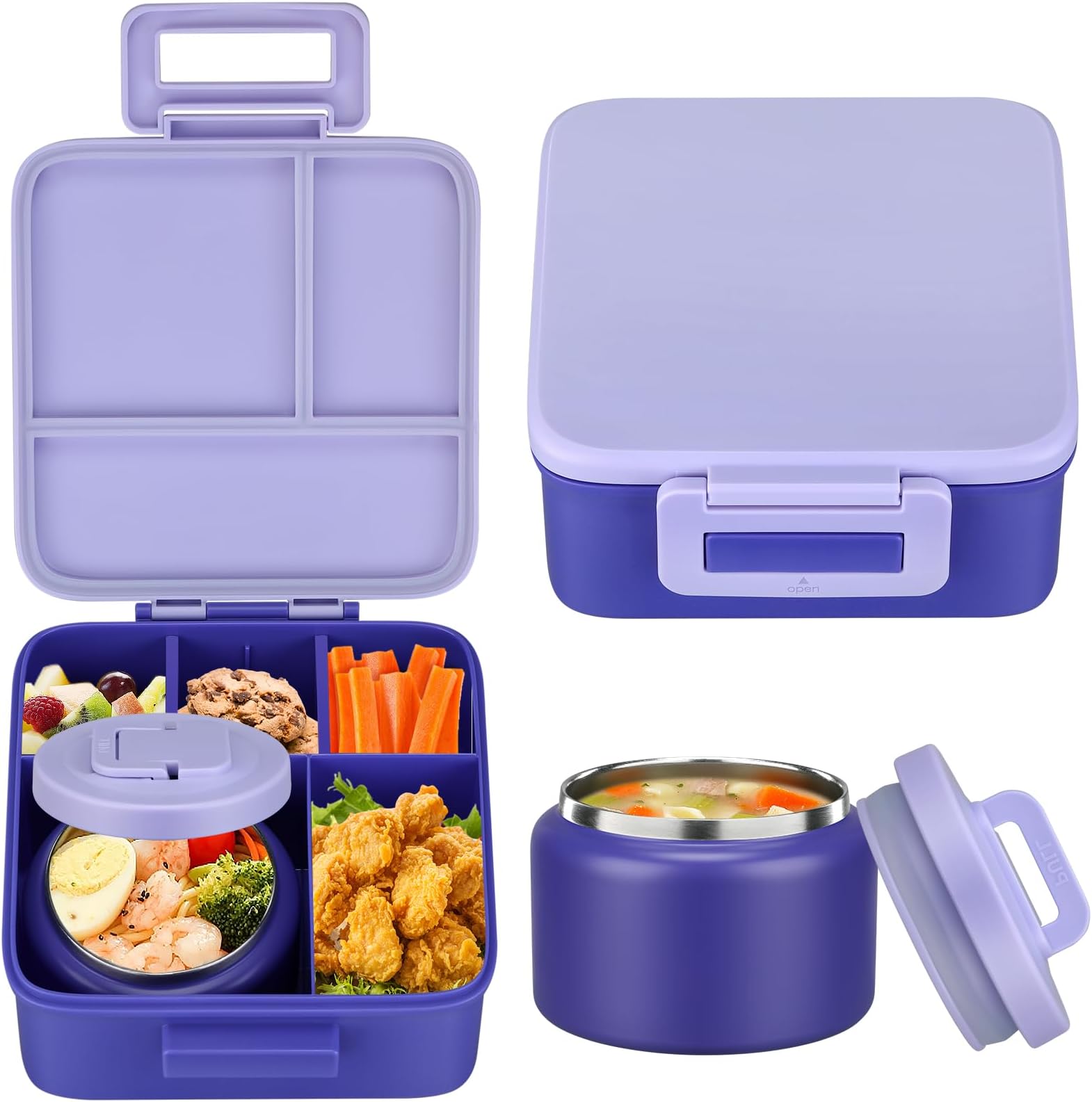 1 Set Bento Lunch Box for Kids - Food Storage Microwave Safe recension och pris