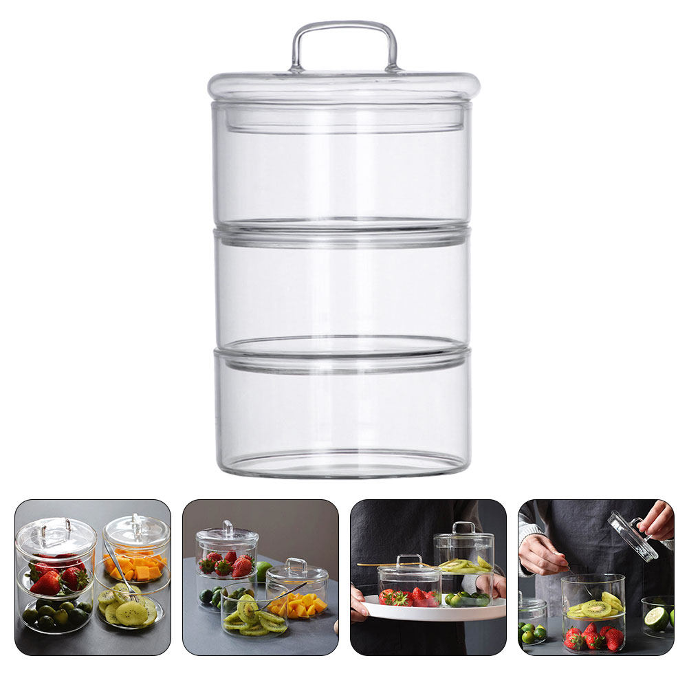 1Set Clear Glass Storage Bowl  - Food Storage Glass Containers recension och pris