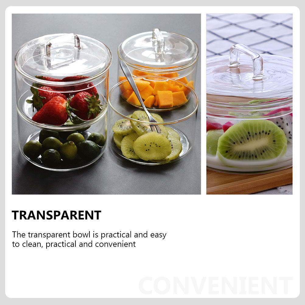 1Set Clear Glass Storage Bowl  - Food Storage Glass Containers recension och pris