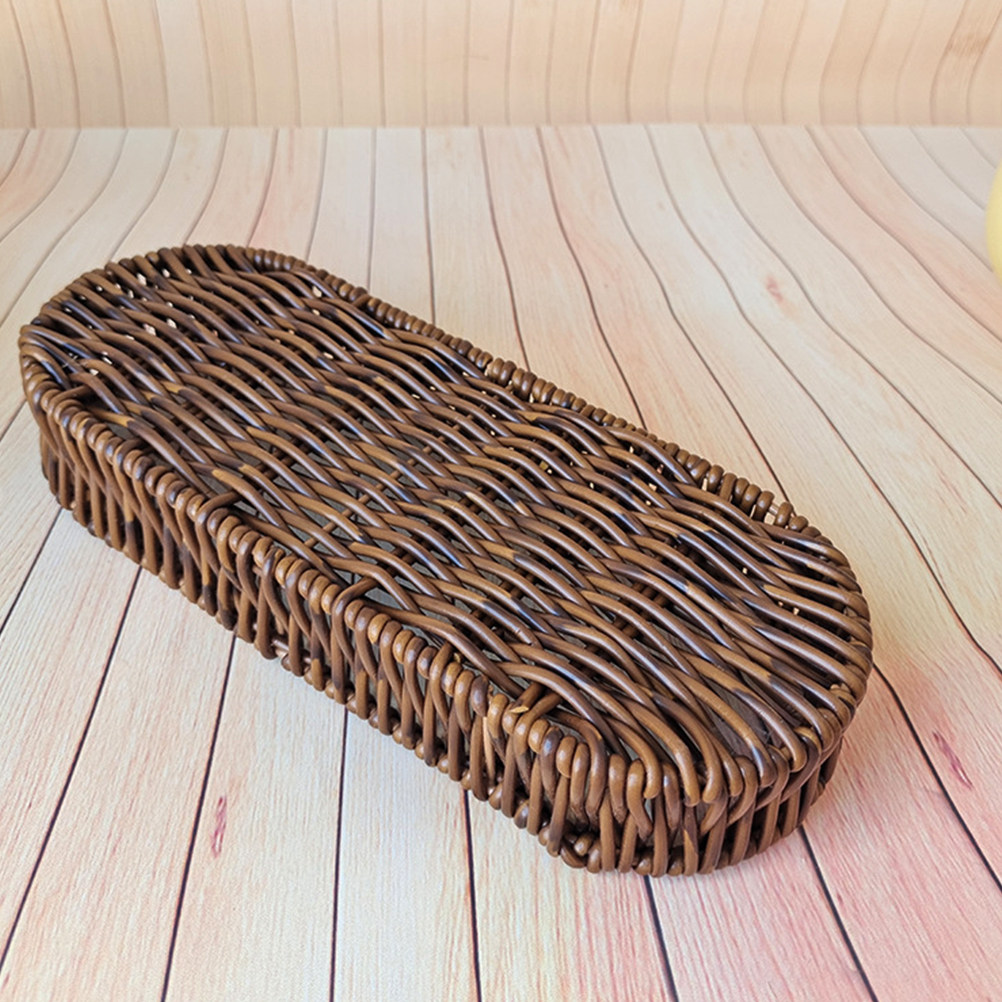 Oval Bread Basket Plastic Imit - Food Storage Table recension och pris
