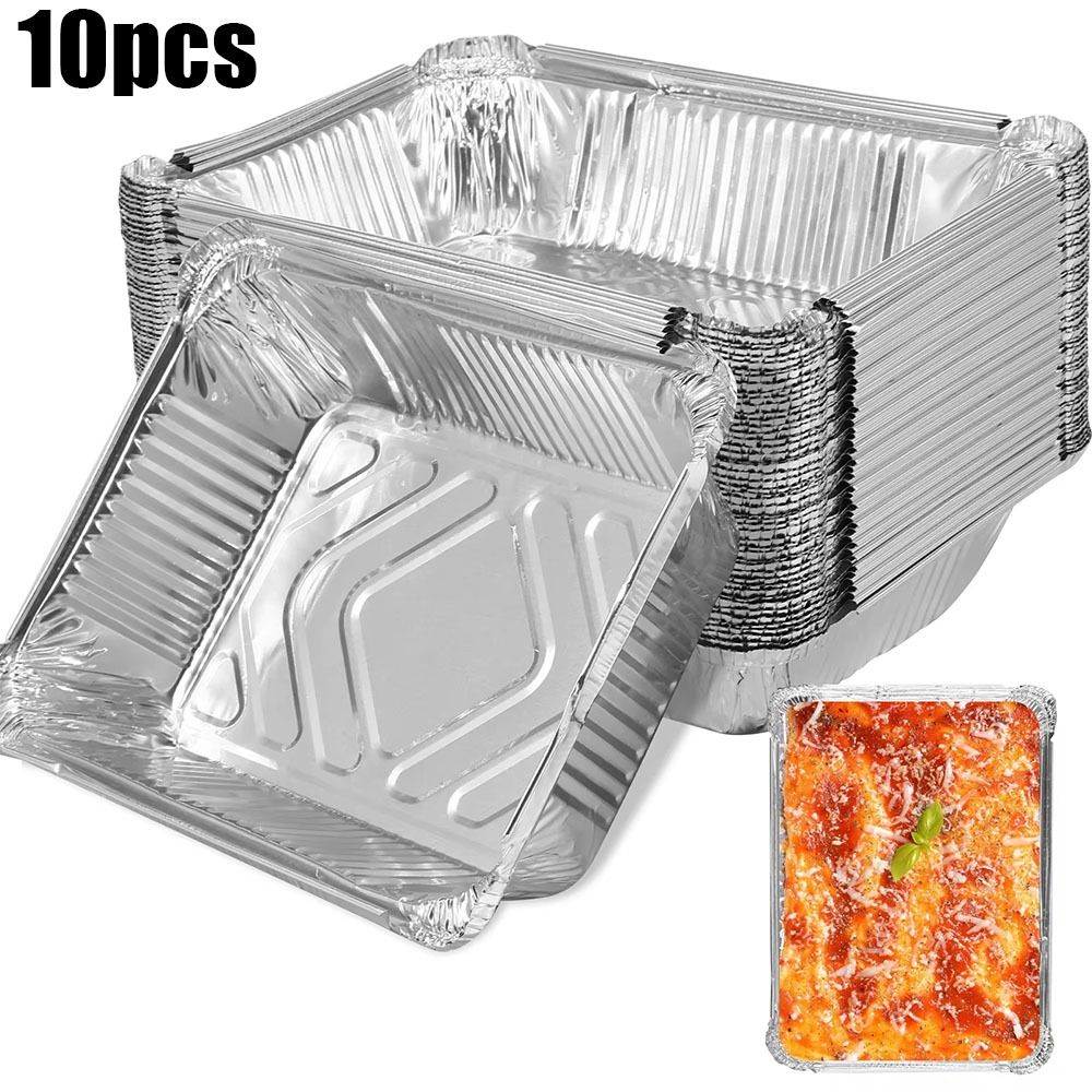 10PCS Disposable Aluminum Foil - Storage Food Tray recension och pris