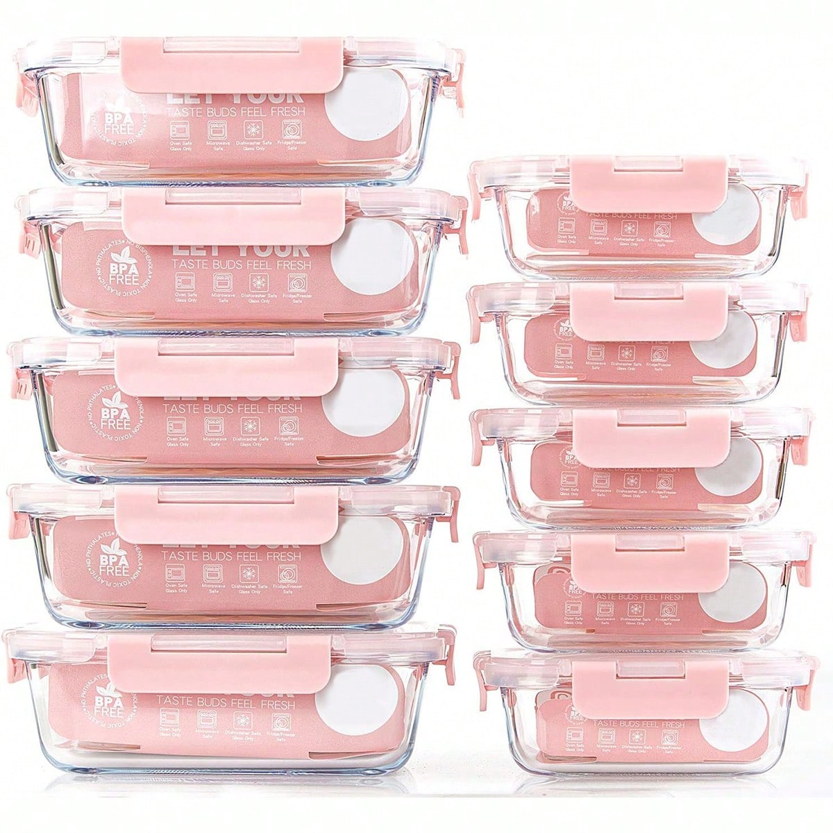 10 Pack Glass Meal Prep Contai - Food Storage Made Easy recension och pris