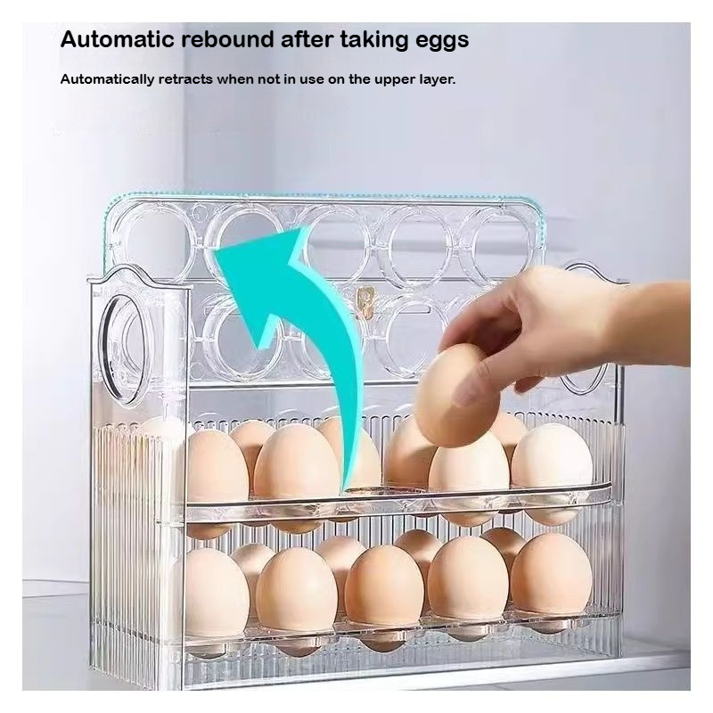 Automatic Rebound Egg Storage  - Food Storage Rack For Kitchen recension och pris
