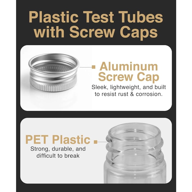 10pcs Plastic Test Tubes with  - Food Storage Youtube recension och pris