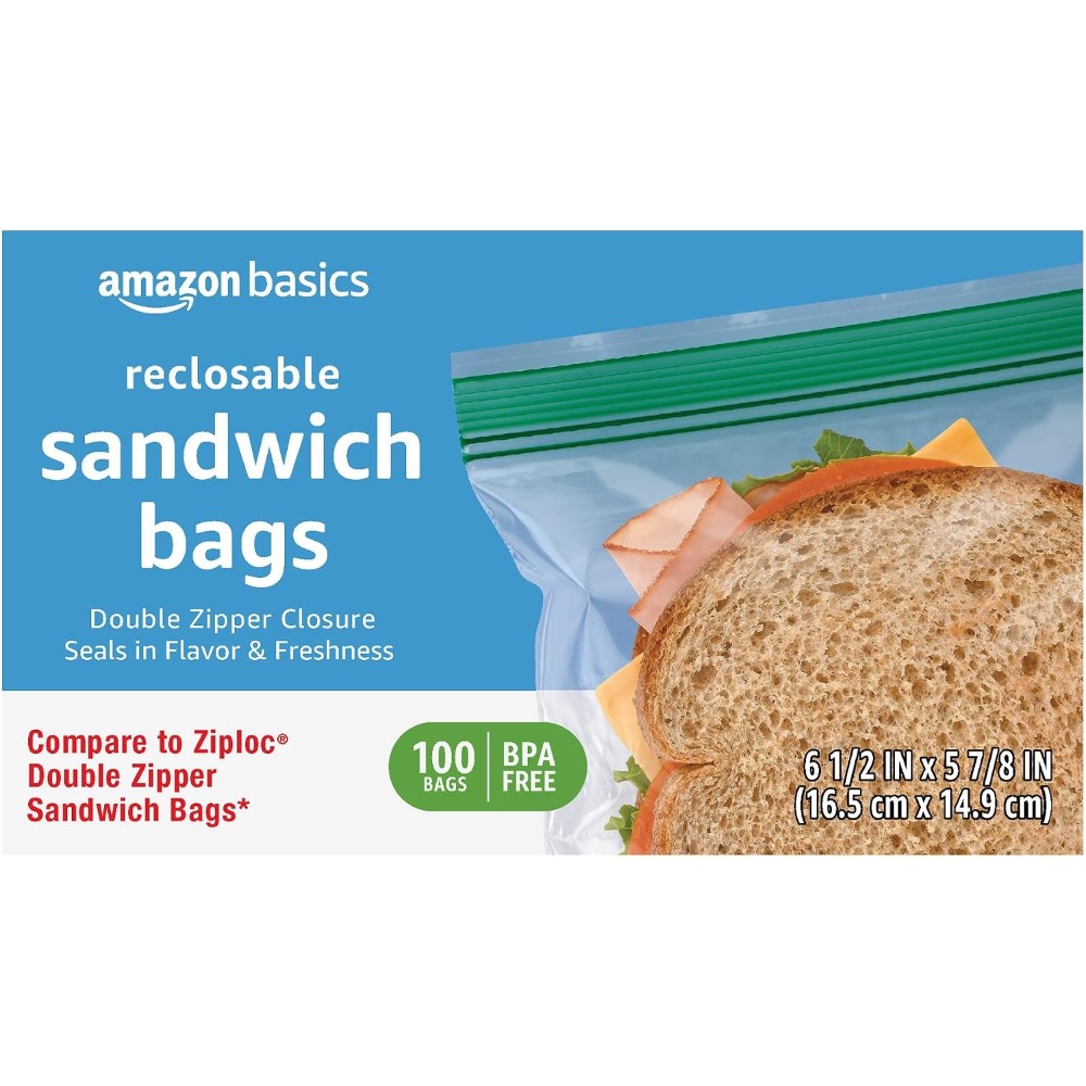 100 Count Clear Reusable Doubl - Food Storage Zipper Bags recension och pris