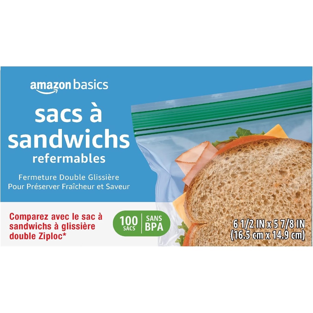 100 Count Clear Reusable Doubl - Food Storage Zipper Bags recension och pris