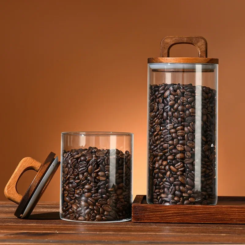 Clear Glass Jar with Bamboo Li - Food Storage Glass Containers recension och pris