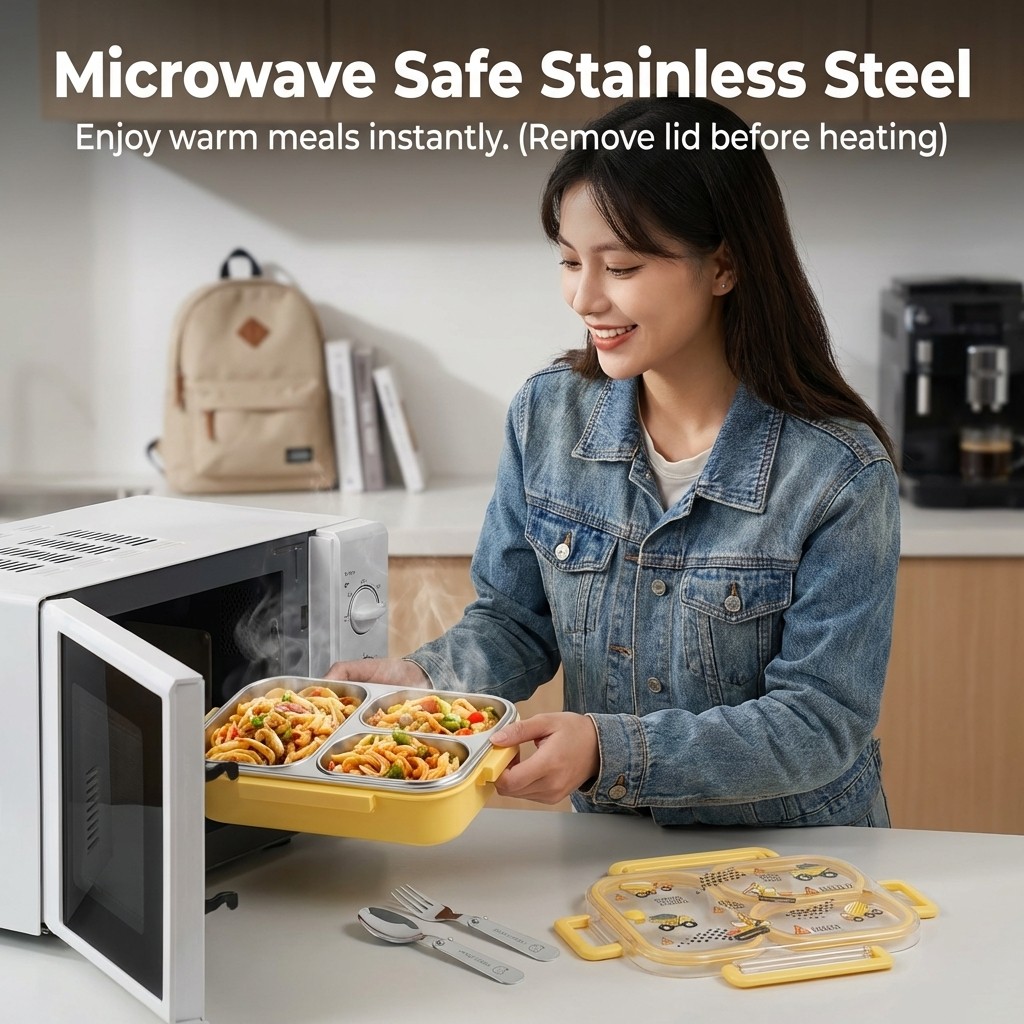 900ML Cute 304 Stainless Steel - Food Storage Microwave Safe recension och pris