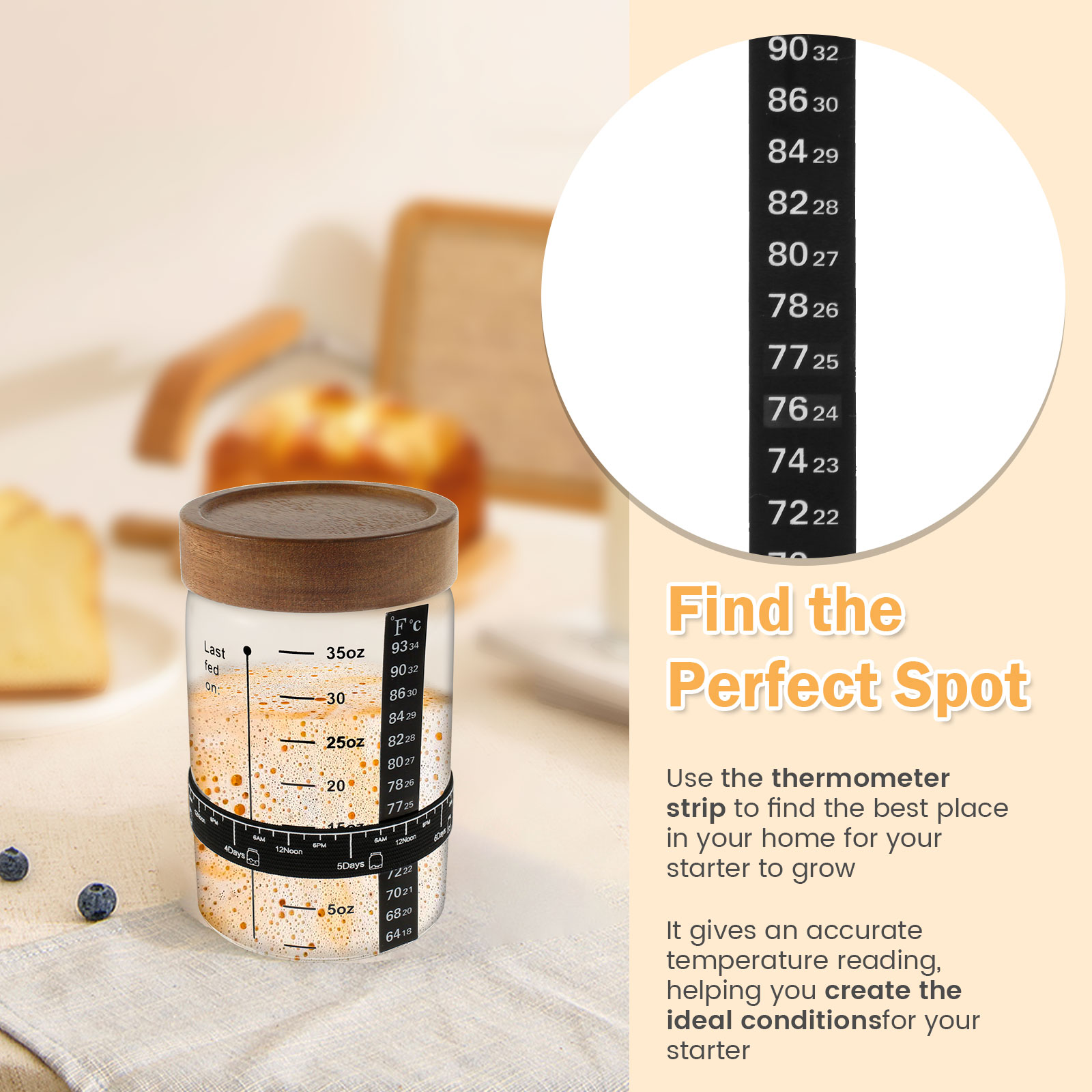 Sourdough Starter Jar Kit 1000 - Food Storage Glass Containers recension och pris