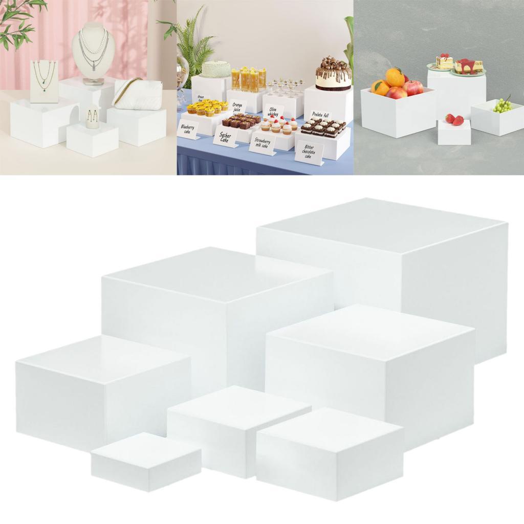 7 Pieces Acrylic Cube Display  - Food Storage Table recension och pris