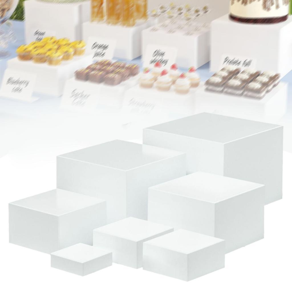 7 Pieces Acrylic Cube Display  - Food Storage Table recension och pris