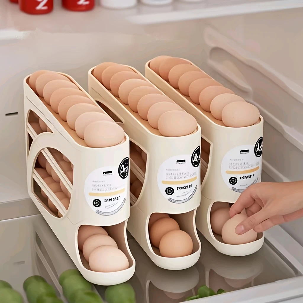 2-4 Tier Rolling Egg Storage C - Food Storage Cabinet For Kitchen recension och pris