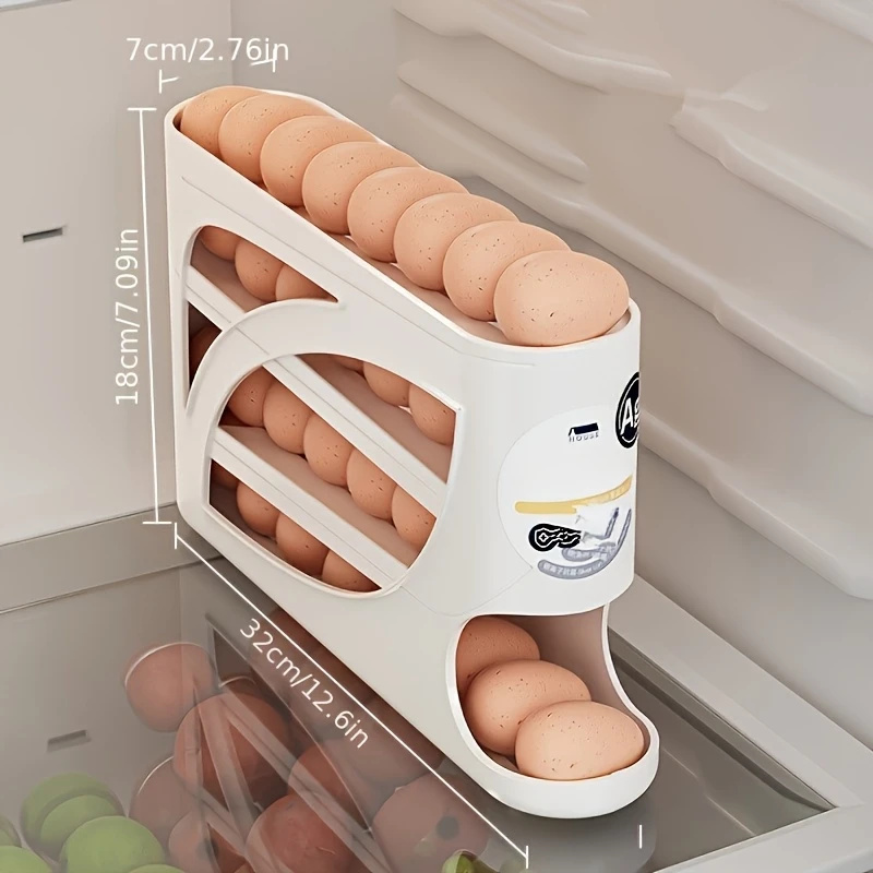 2-4 Tier Rolling Egg Storage C - Food Storage Cabinet For Kitchen recension och pris