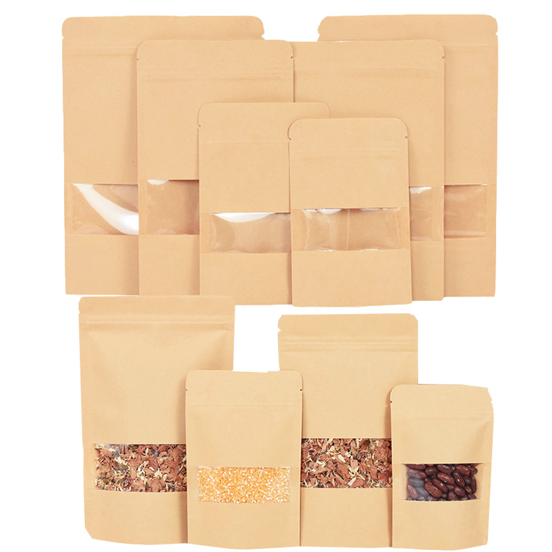 20/50pcs Kraft Paper Zip Lock  - Food Storage Zipper Bags recension och pris