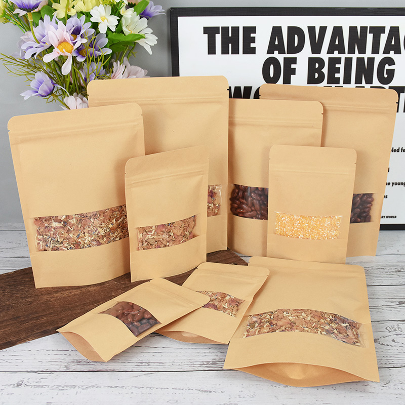 20/50pcs Kraft Paper Zip Lock  - Food Storage Zipper Bags recension och pris
