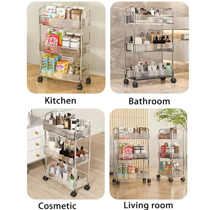 Multi-layer Rolling Cart with  - Food Storage Rack For Kitchen recension och pris