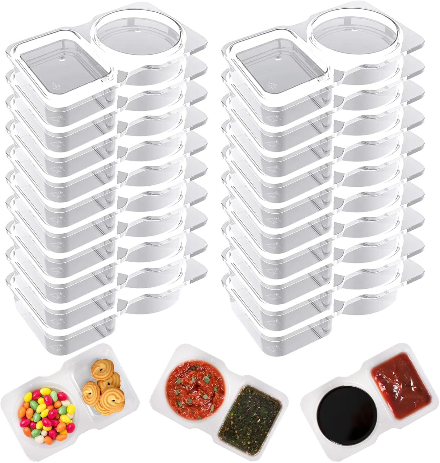 Double Compartment Condiment C - Food Storage Without Plastic recension och pris