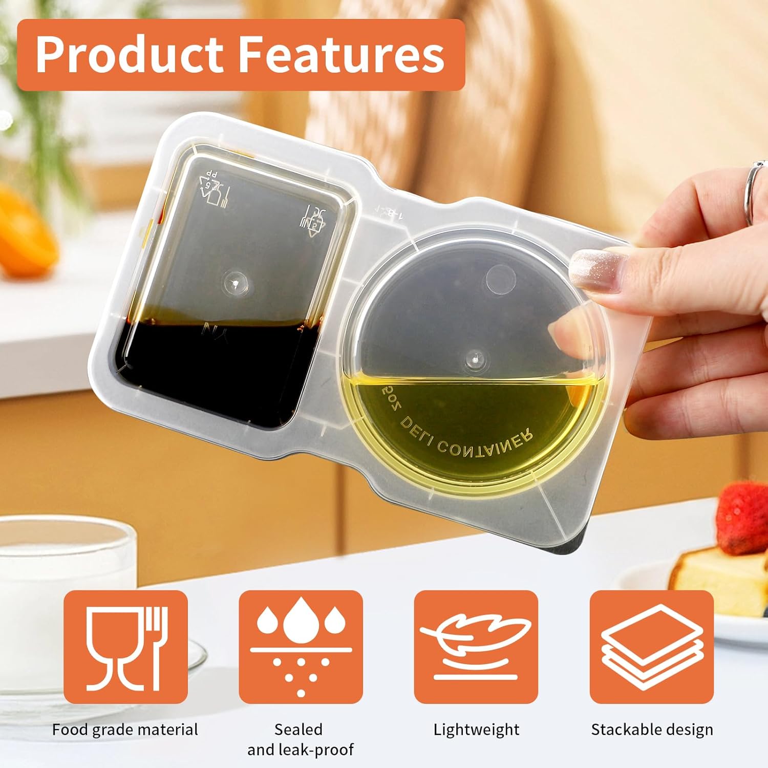 Double Compartment Condiment C - Food Storage Without Plastic recension och pris
